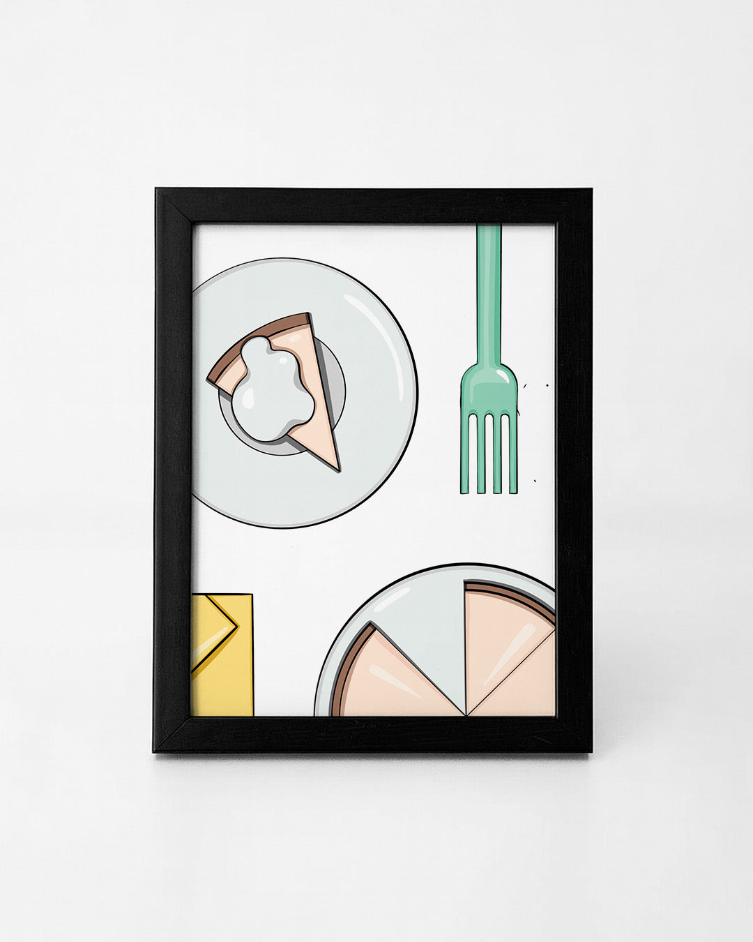 Cheesecake Illustration Frame