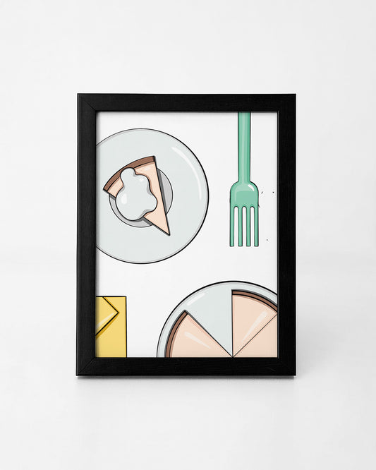 Cheesecake Illustration Frame