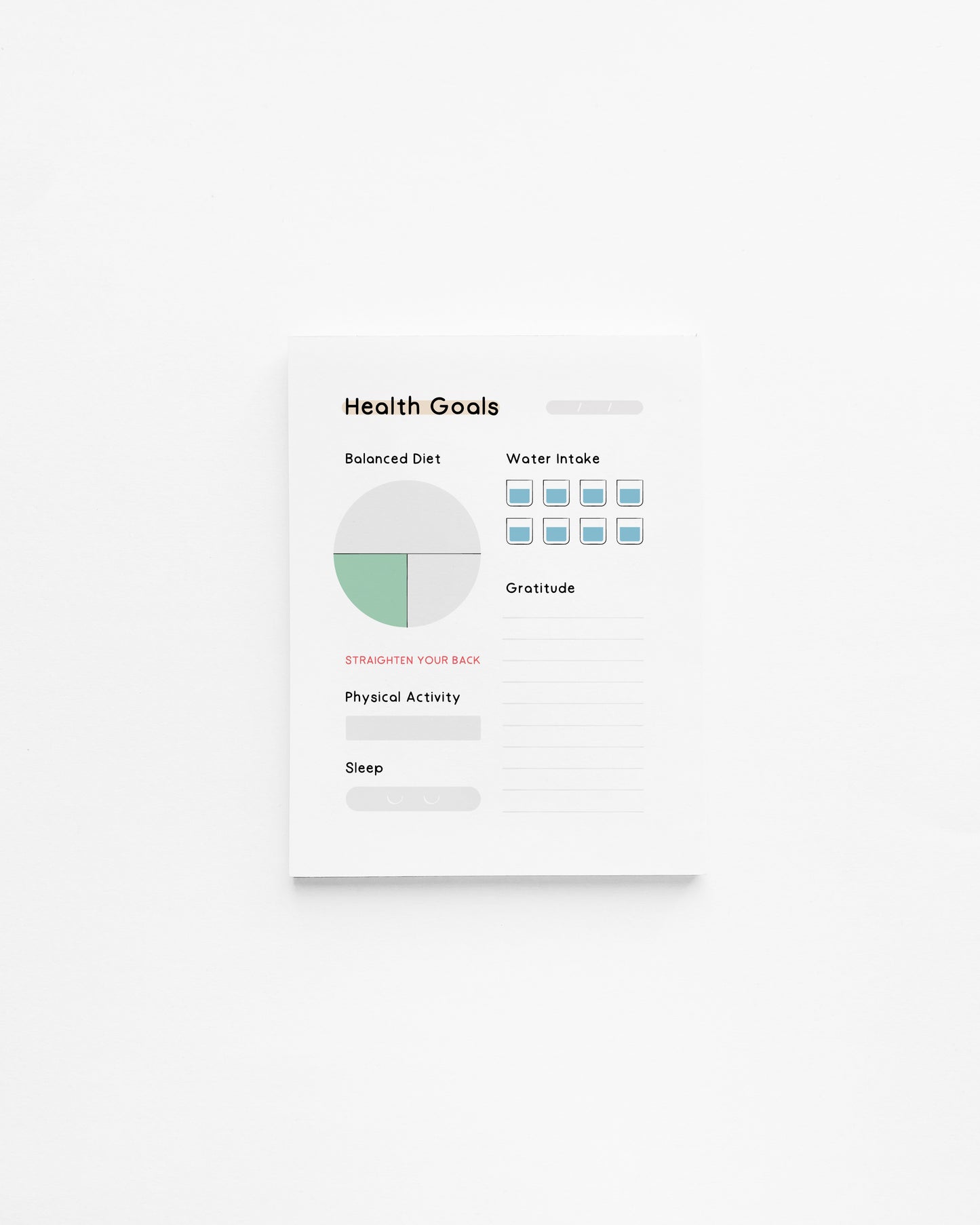 Health Goals Mini Planner