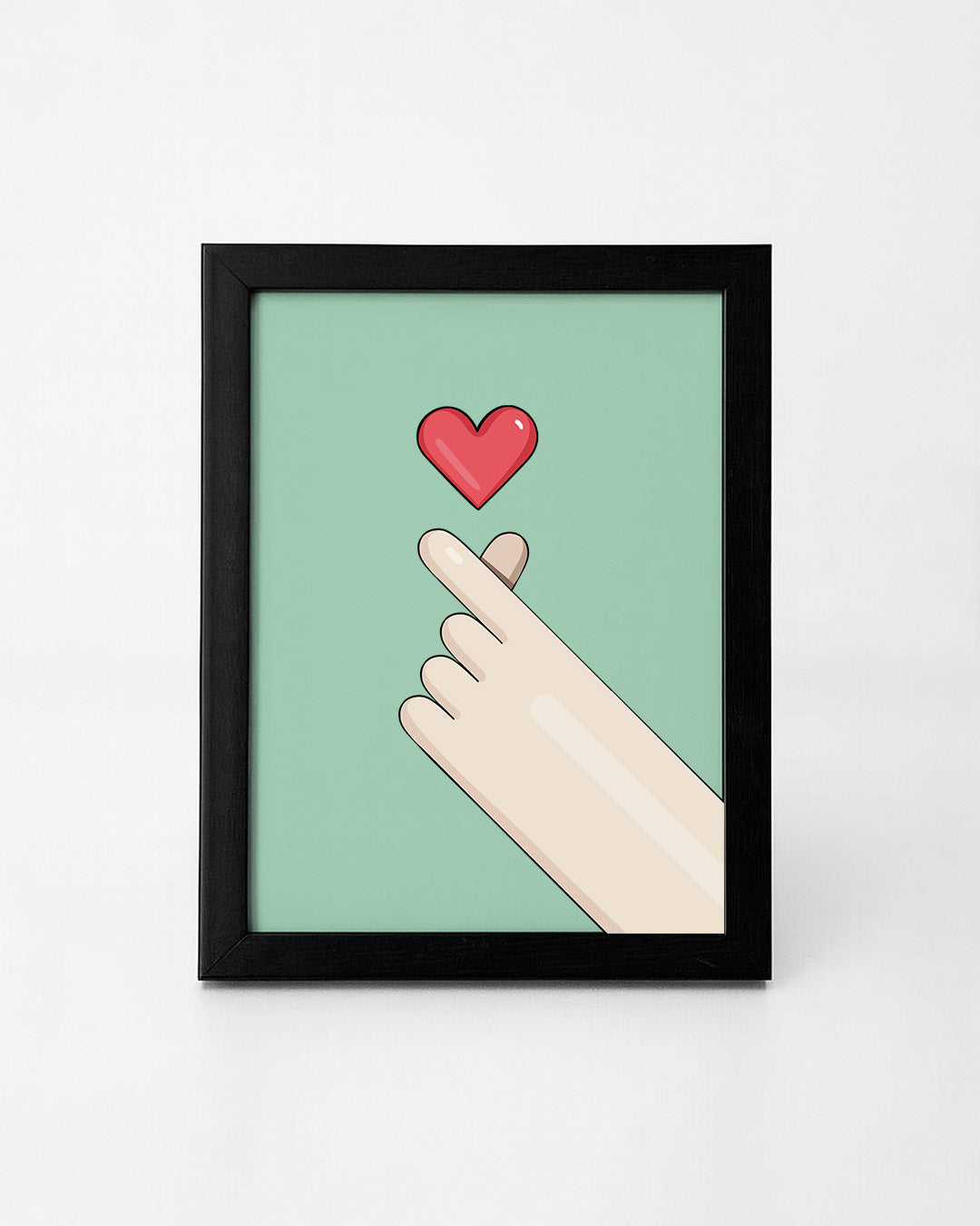 Korean Heart Illustration Frame