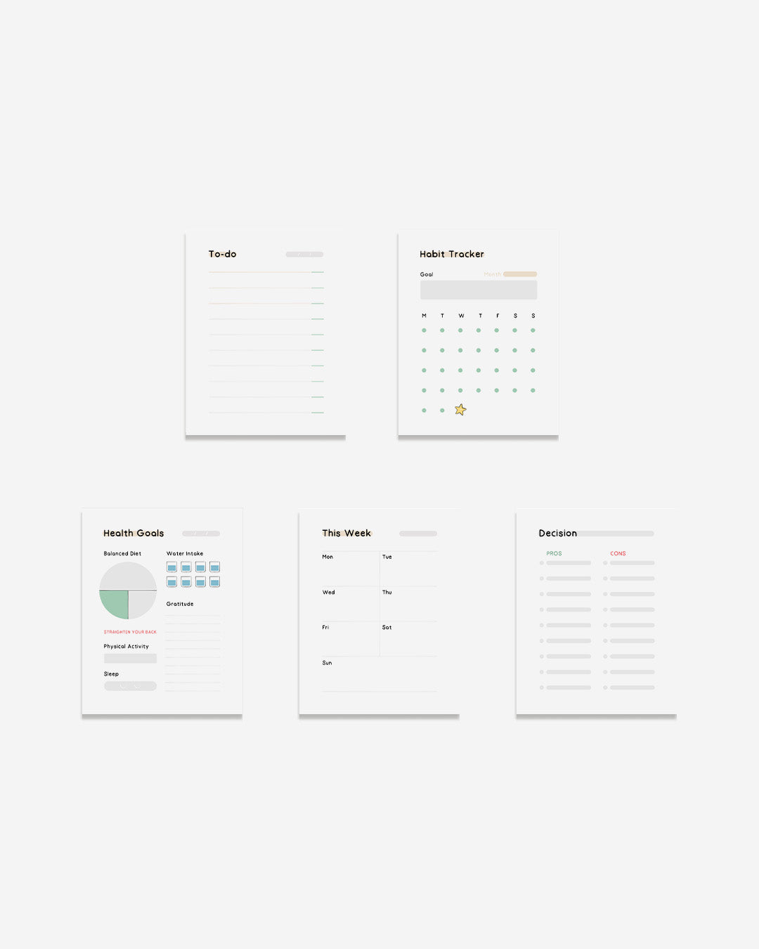 The ‘Get your life together kit’ - 5 Planners